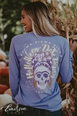 Tri Sigma Halloween Date Party Long Sleeve Tee