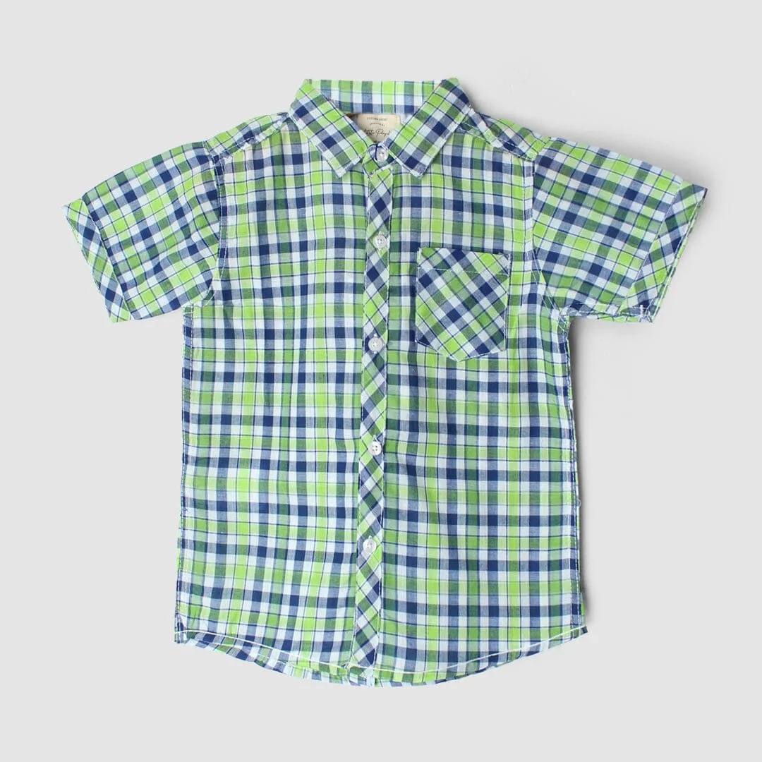 Urge Green Themed Stylish Boys Casual Shirt