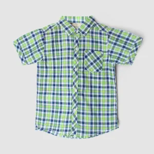 Urge Green Themed Stylish Boys Casual Shirt