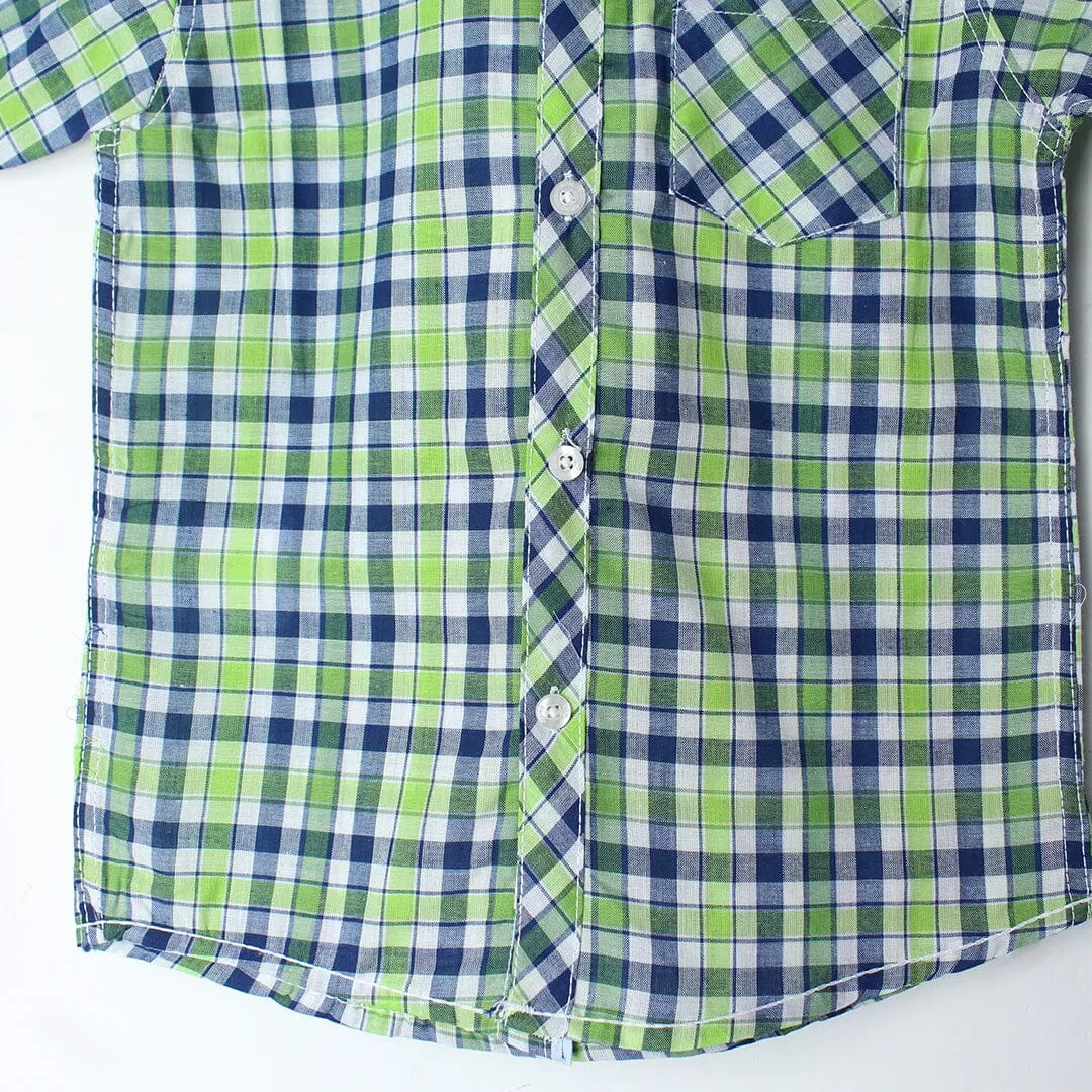Urge Green Themed Stylish Boys Casual Shirt
