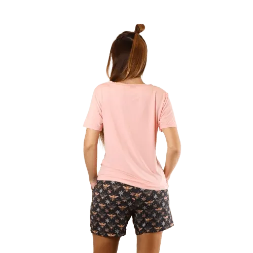 V-Neck Lounge Shirt (Pink)