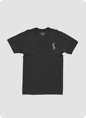 V-Neck SYKE Black Tshirt
