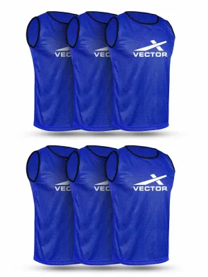VECTOR X Football, Hockey Bib (Blue)-Pack of 6
