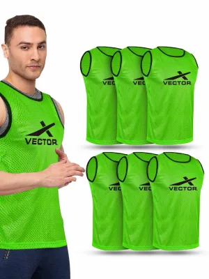 VECTOR X Football, Hockey Bib (Green)-Pack of 6