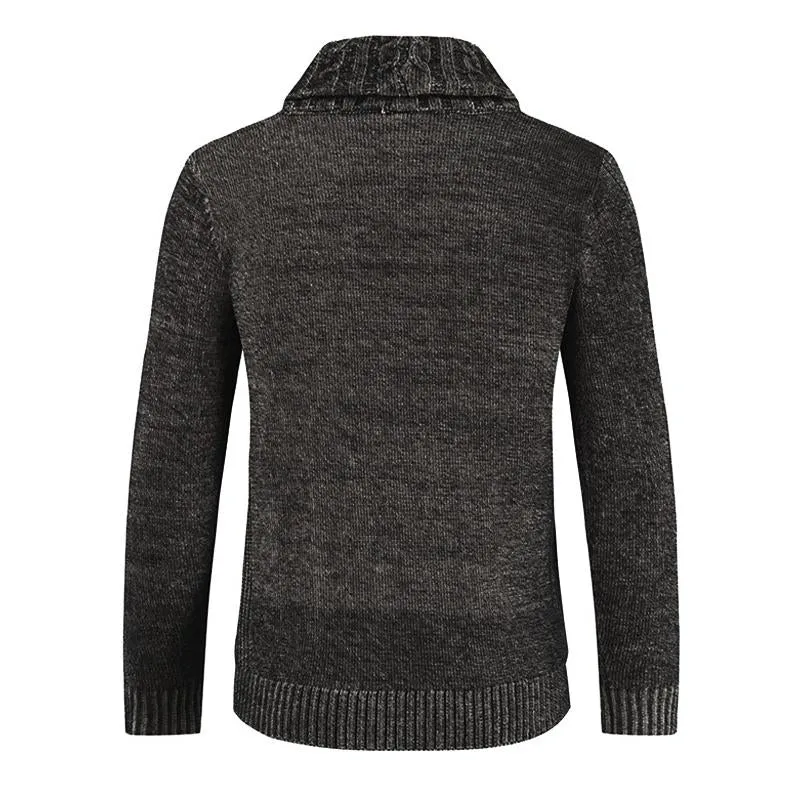 Veste cardigan à revers à boutonnage simple vintage