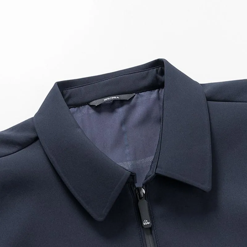 Veste vintage simple à revers uni pour homme