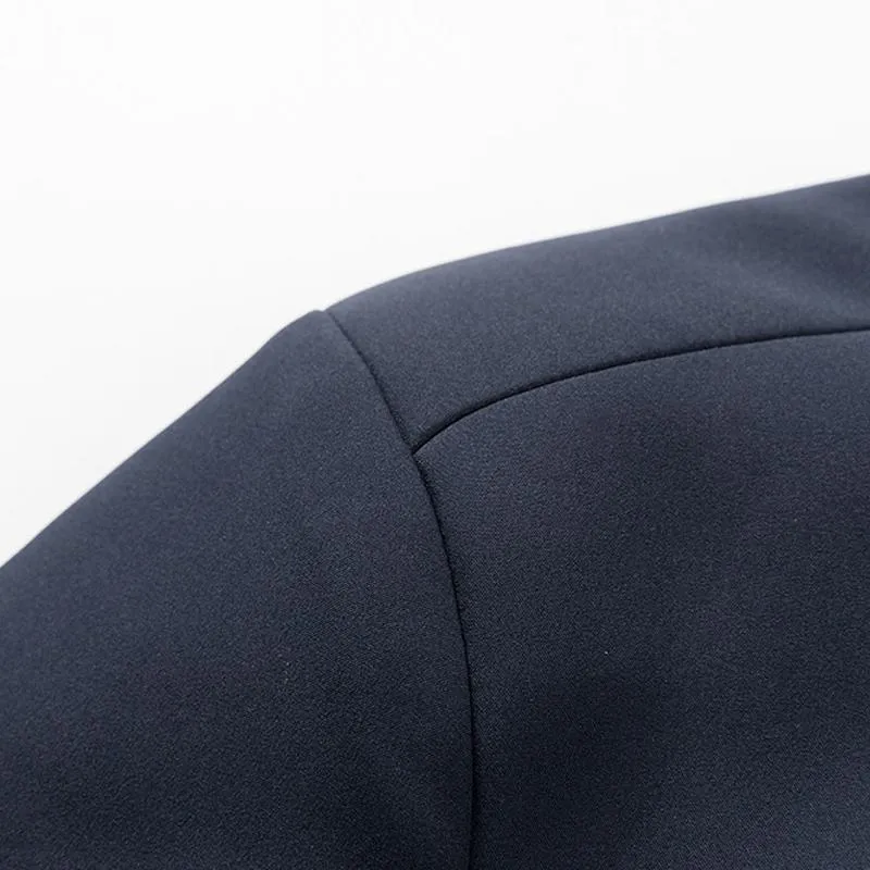 Veste vintage simple à revers uni pour homme