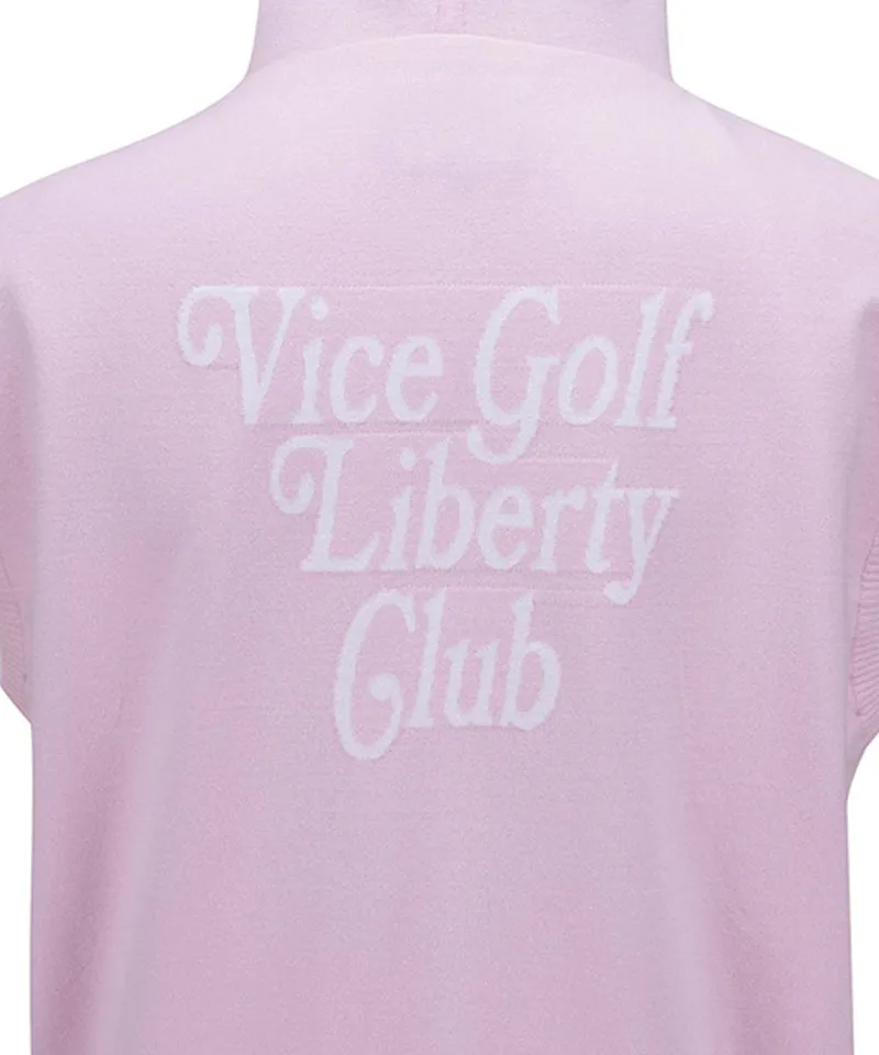 Vice Golf Atelier Women's Hoodie Windproof Knit Vest - Pink