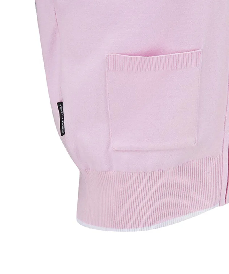 Vice Golf Atelier Women's Hoodie Windproof Knit Vest - Pink