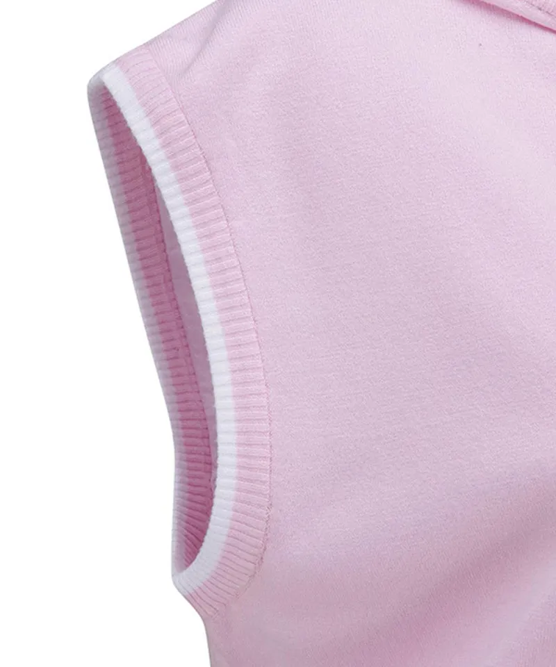 Vice Golf Atelier Women's Hoodie Windproof Knit Vest - Pink