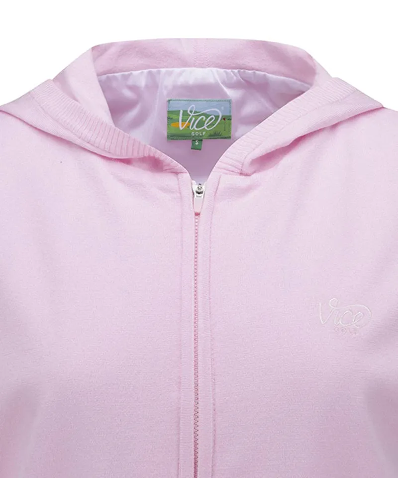 Vice Golf Atelier Women's Hoodie Windproof Knit Vest - Pink