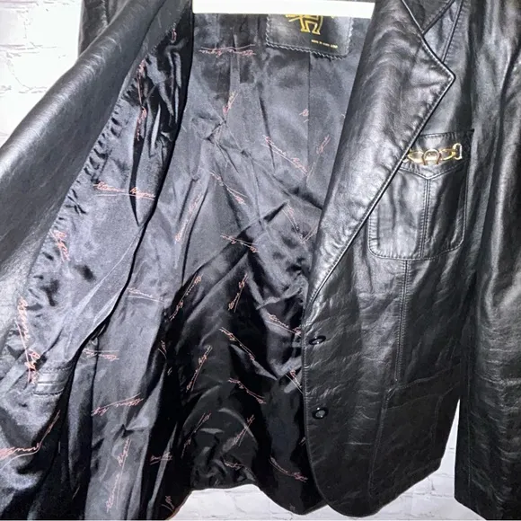 Vintage Etienne Aigner leather jacket size 14