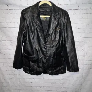 Vintage Etienne Aigner leather jacket size 14