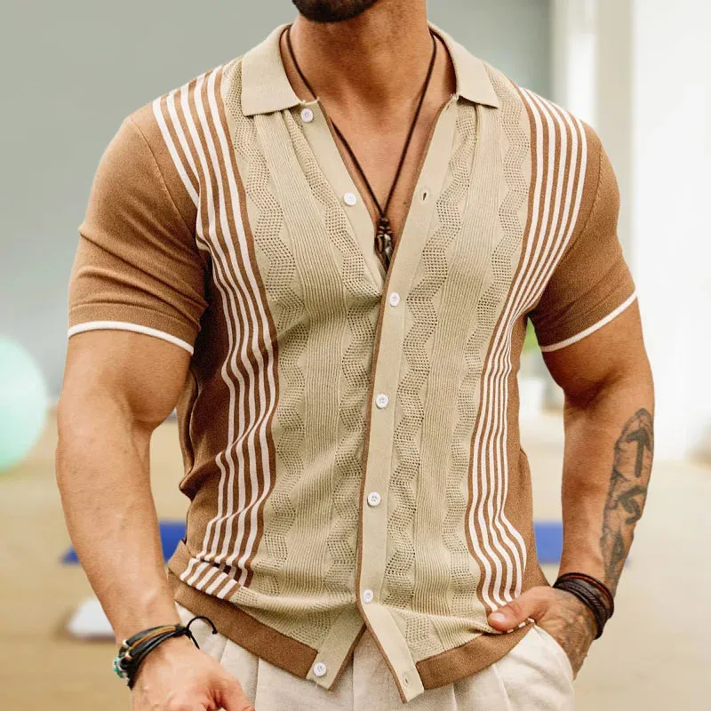 Vintage Knit Patchwork Shirt