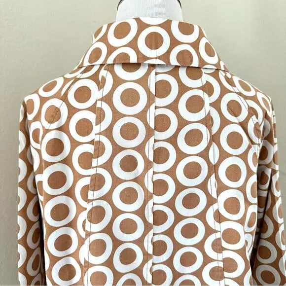 Vintage Parisian  Bull’s Eye 3/4 Brown Retro Light Jacket Medium