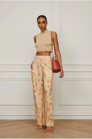 Viscose Pantalone Pants With Cotton Flap