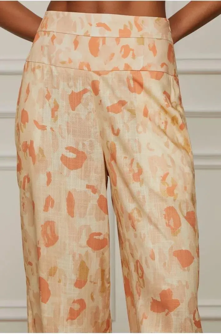 Viscose Pantalone Pants With Cotton Flap