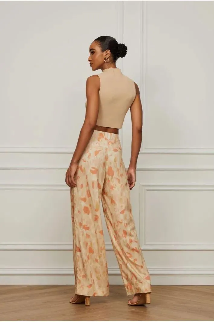 Viscose Pantalone Pants With Cotton Flap