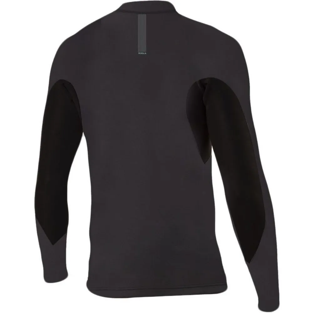 VISSLA NORTH SEAS 2MM FRONT ZIP JACKET BLACK