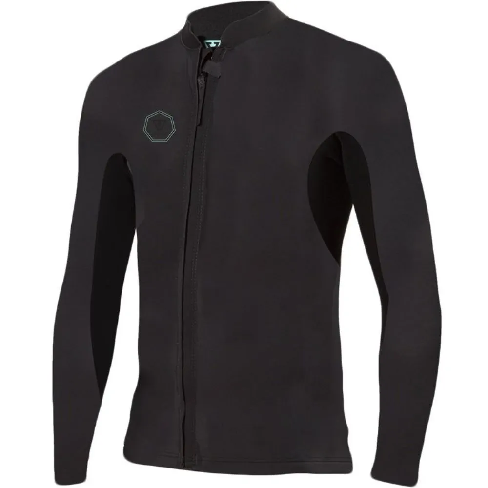 VISSLA NORTH SEAS 2MM FRONT ZIP JACKET BLACK