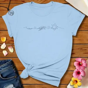 Wave Turtle Sun Line Tee