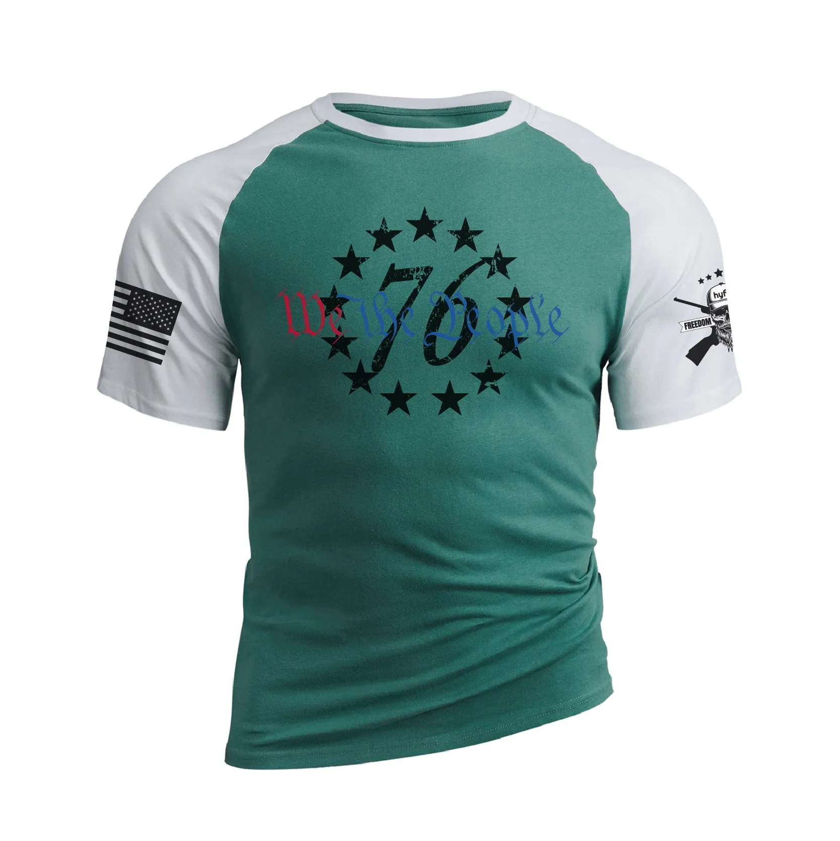WE THE PEOPLE RAGLAN GRAPHIC TEE