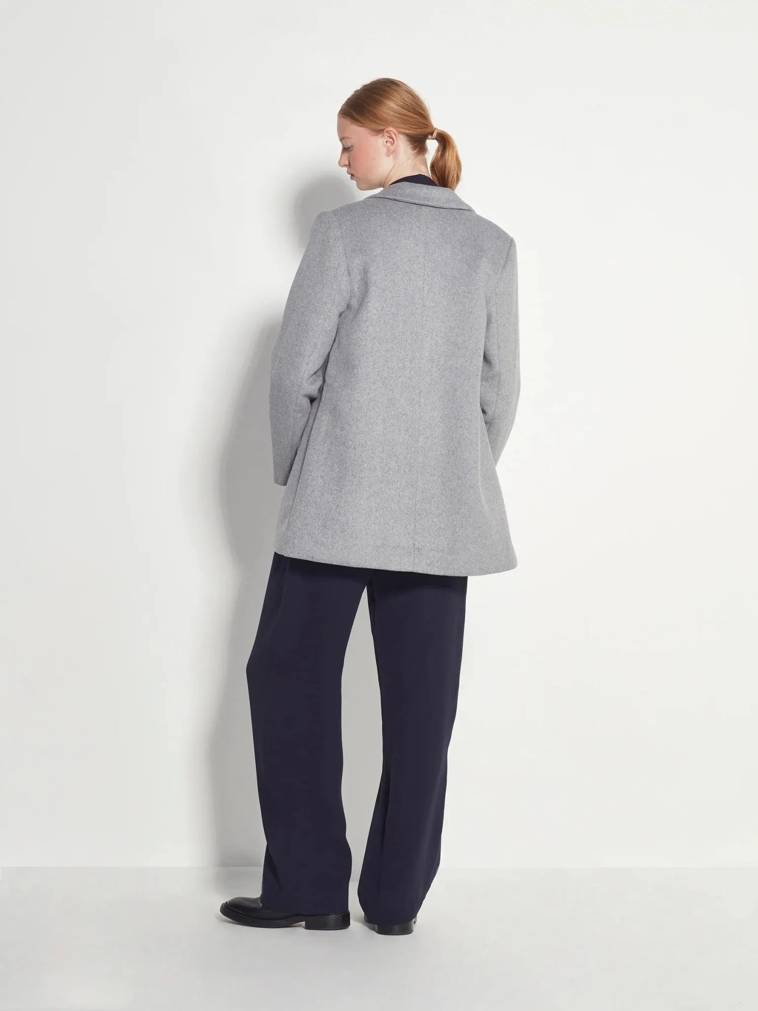 Wednesday Coat (Soft Wool) | Grey Marle