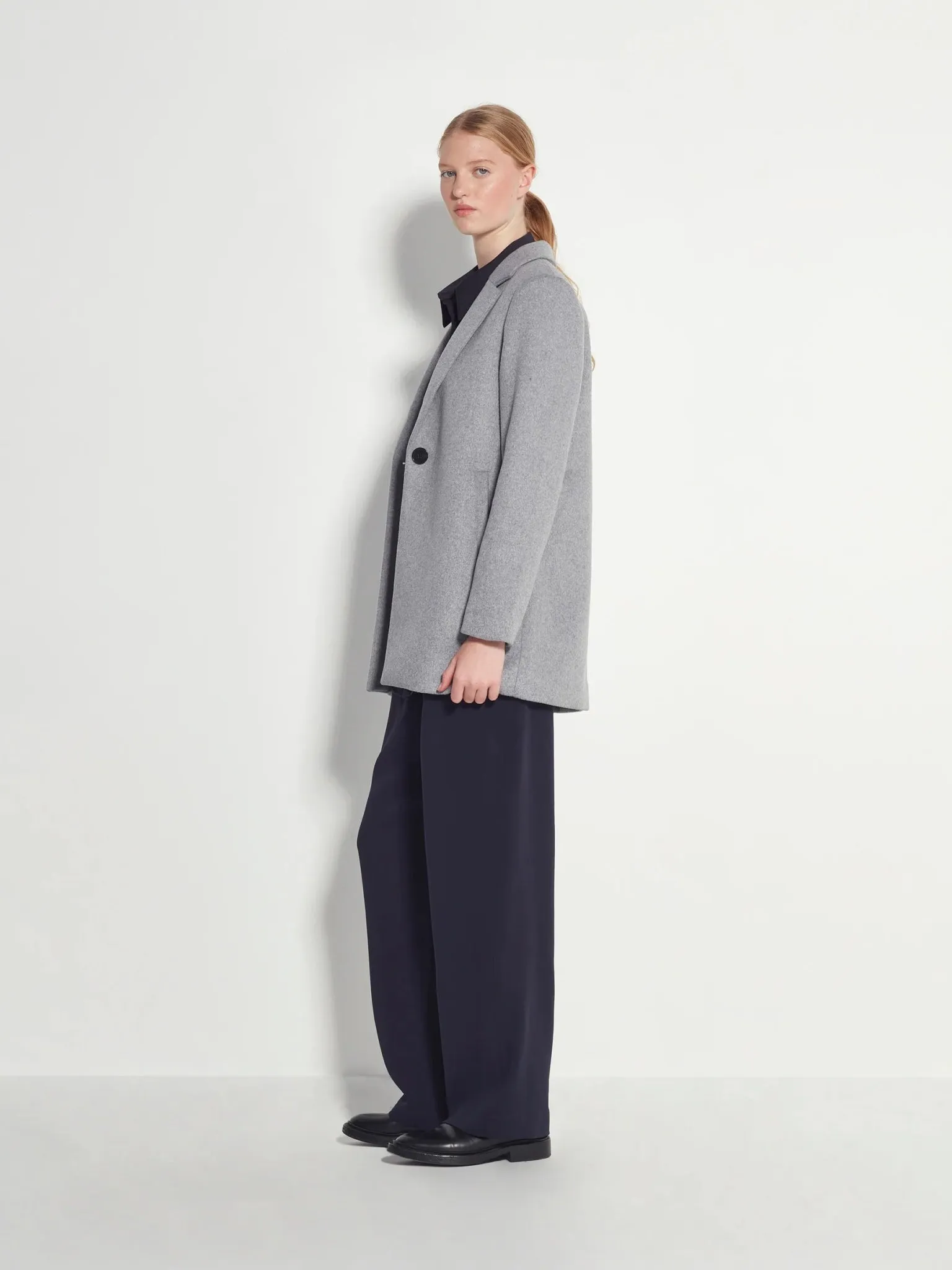 Wednesday Coat (Soft Wool) | Grey Marle