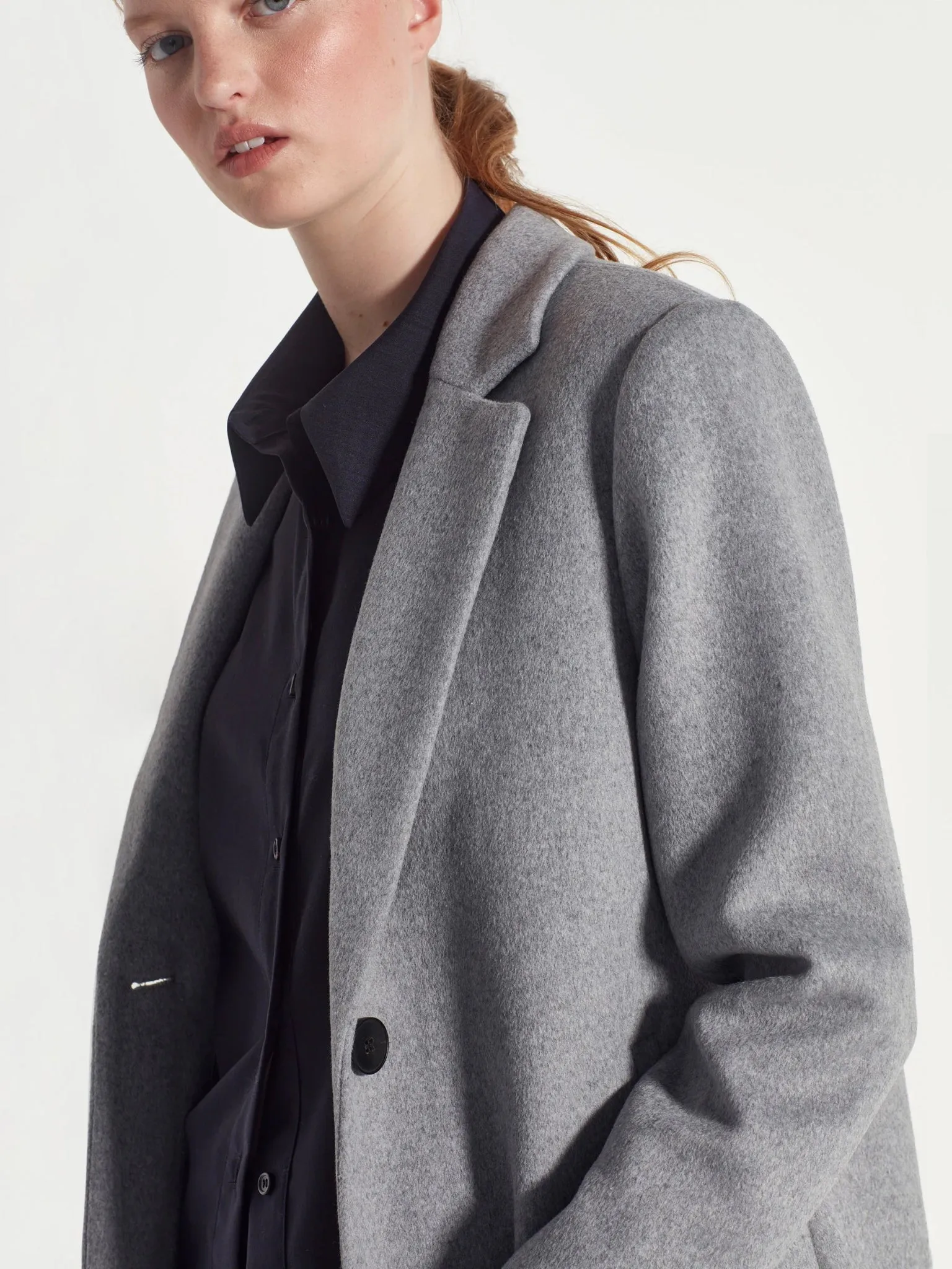 Wednesday Coat (Soft Wool) | Grey Marle