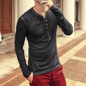 West Louis™ Vintage V-neck Open Casual T-Shirt