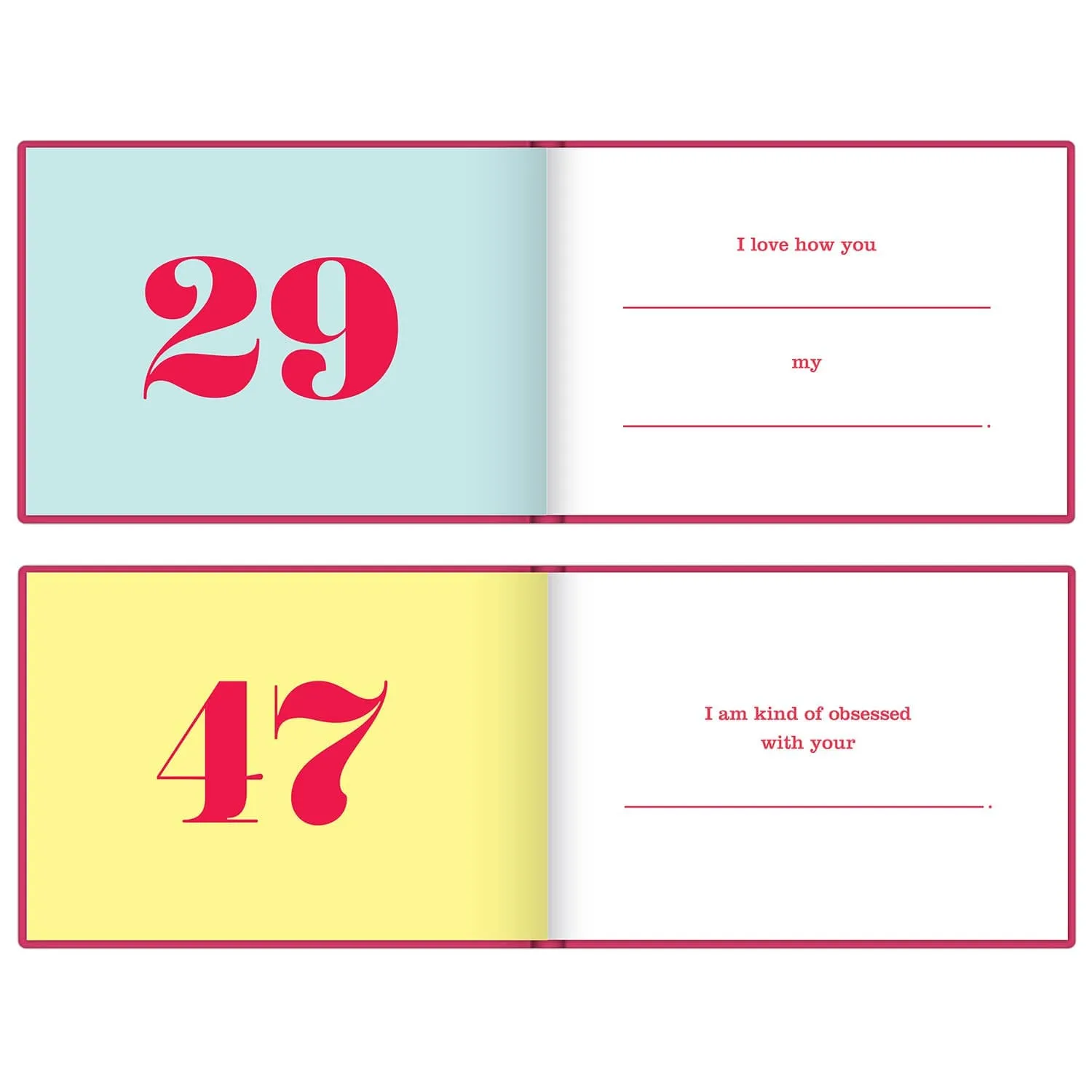 ***What I Love about You Fill in Book
