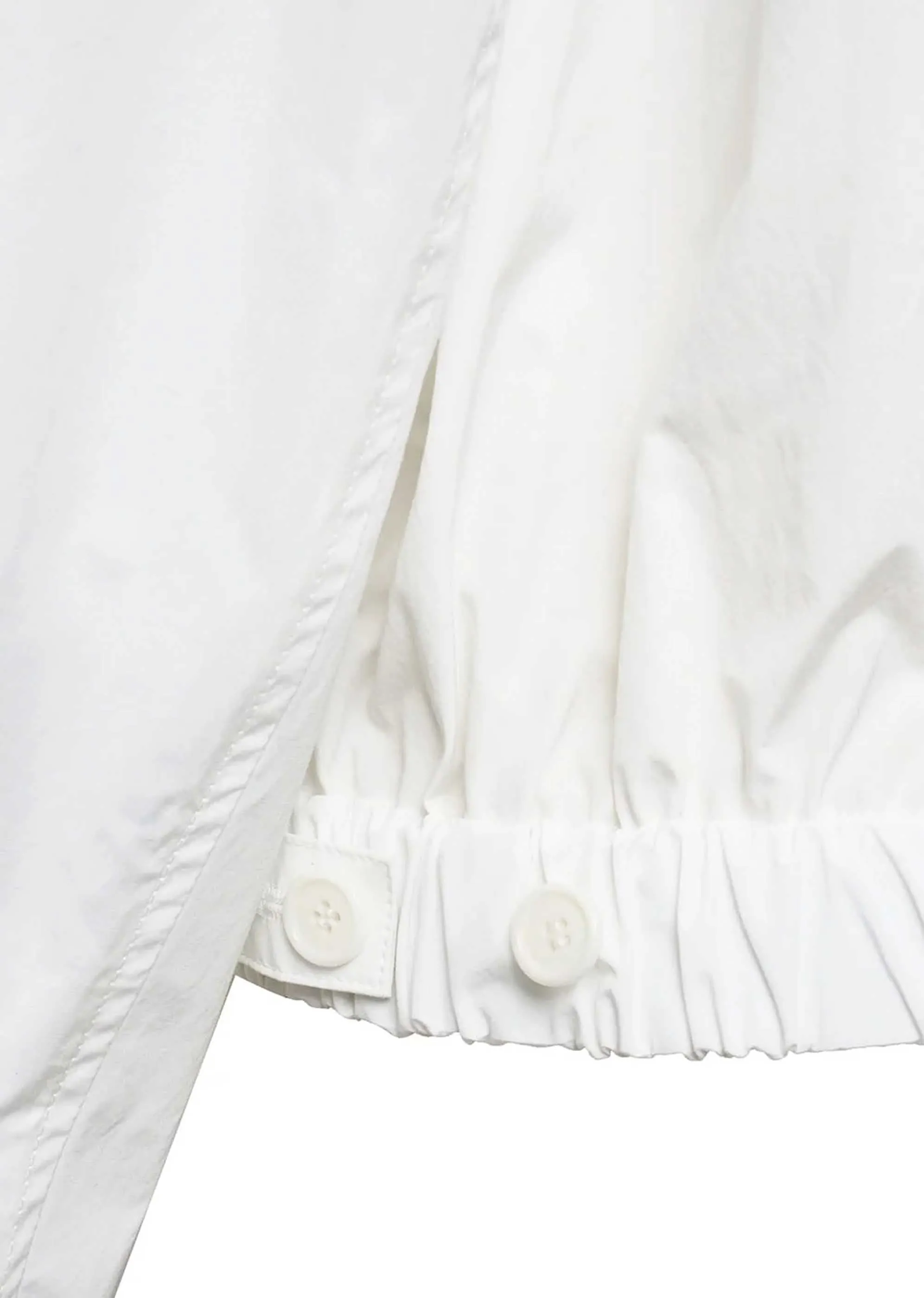 White Cropped Zip-Up Jumper
