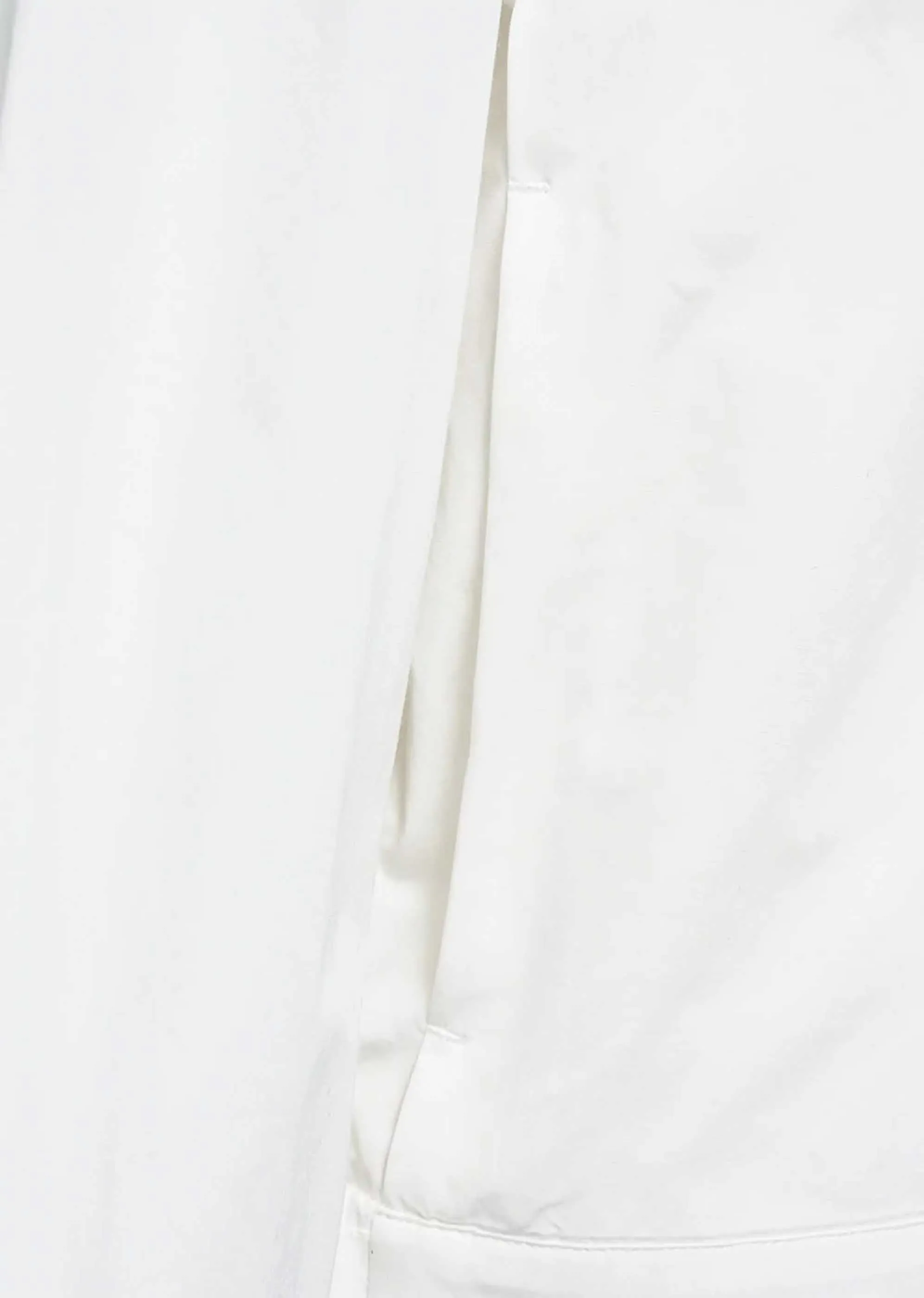 White Cropped Zip-Up Jumper
