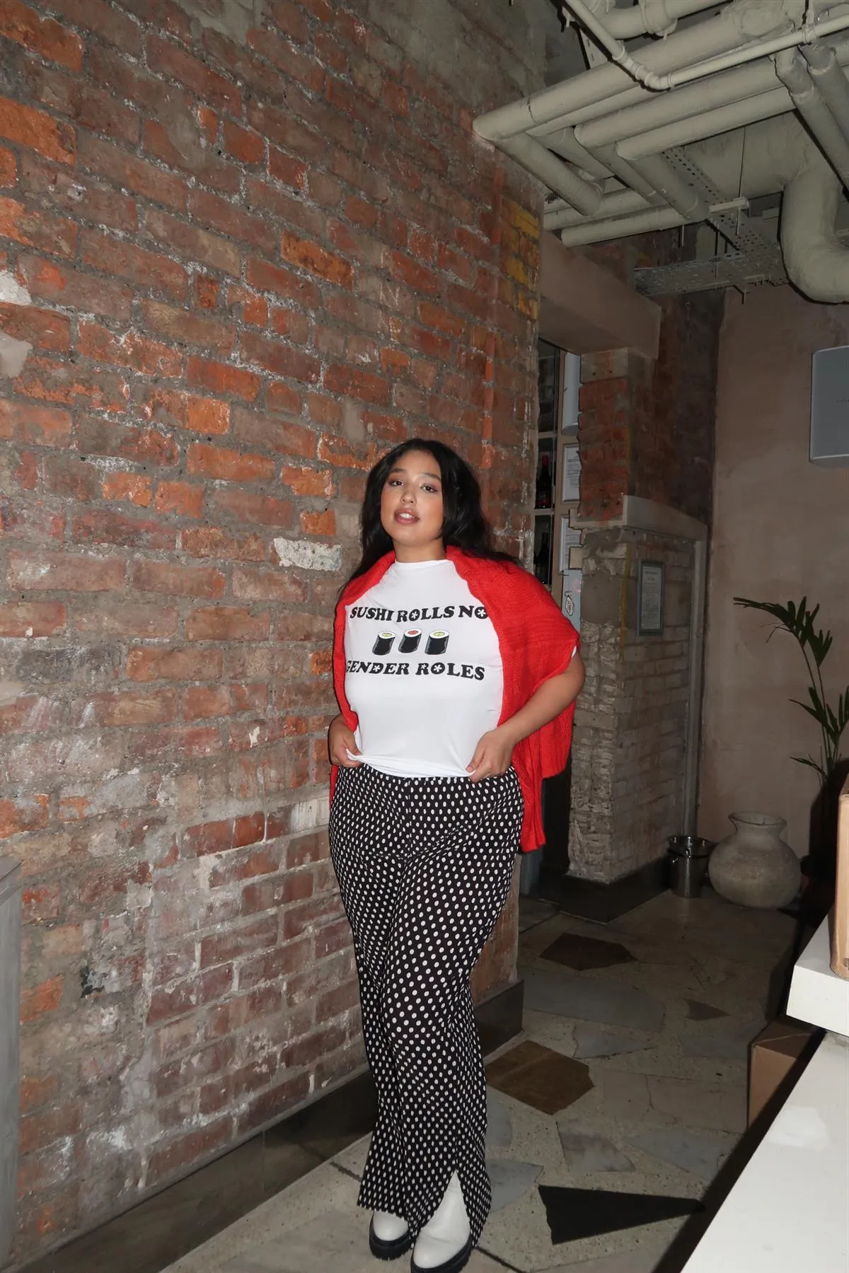 White Gender roll T shirt