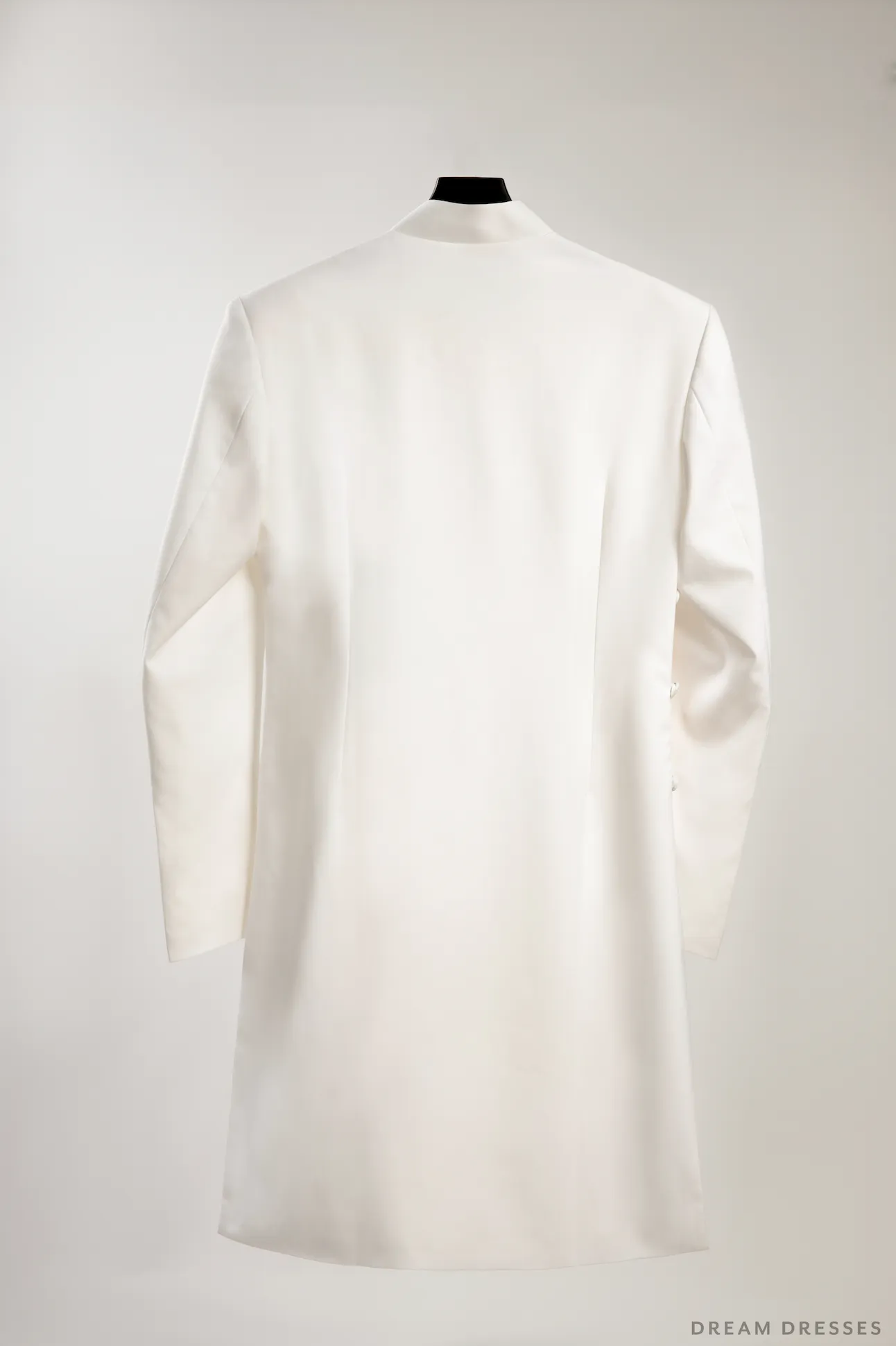 White Groom Ao Dai Jacket | Hand-Painted Vietnamese Ao Dai (#Zhen)