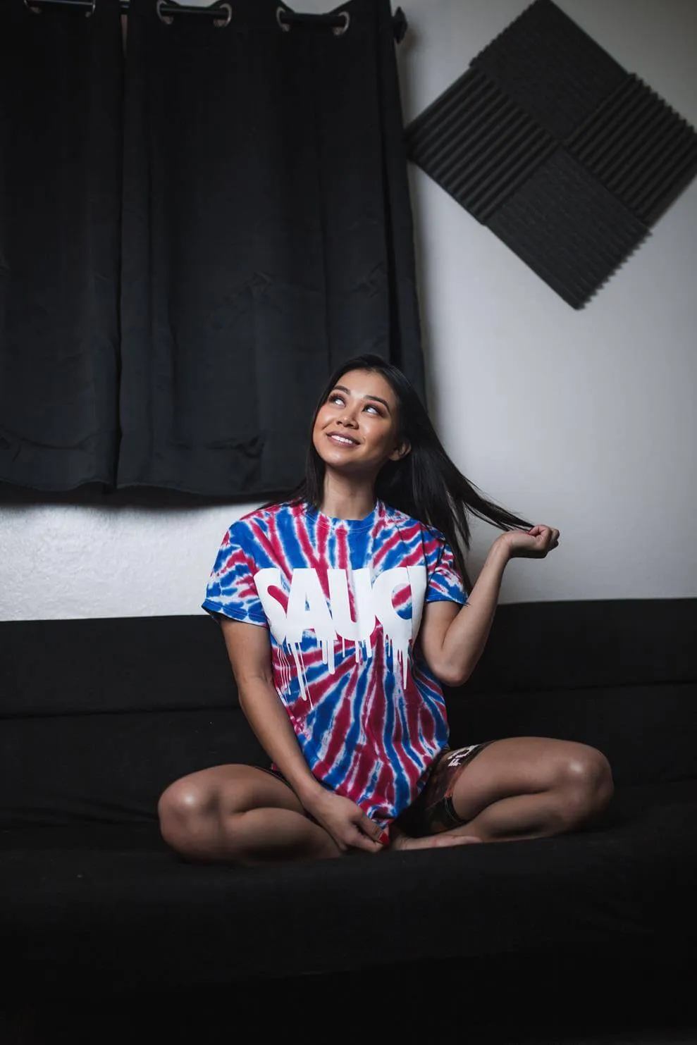 White Sauce | Red/Blue Burst Tee