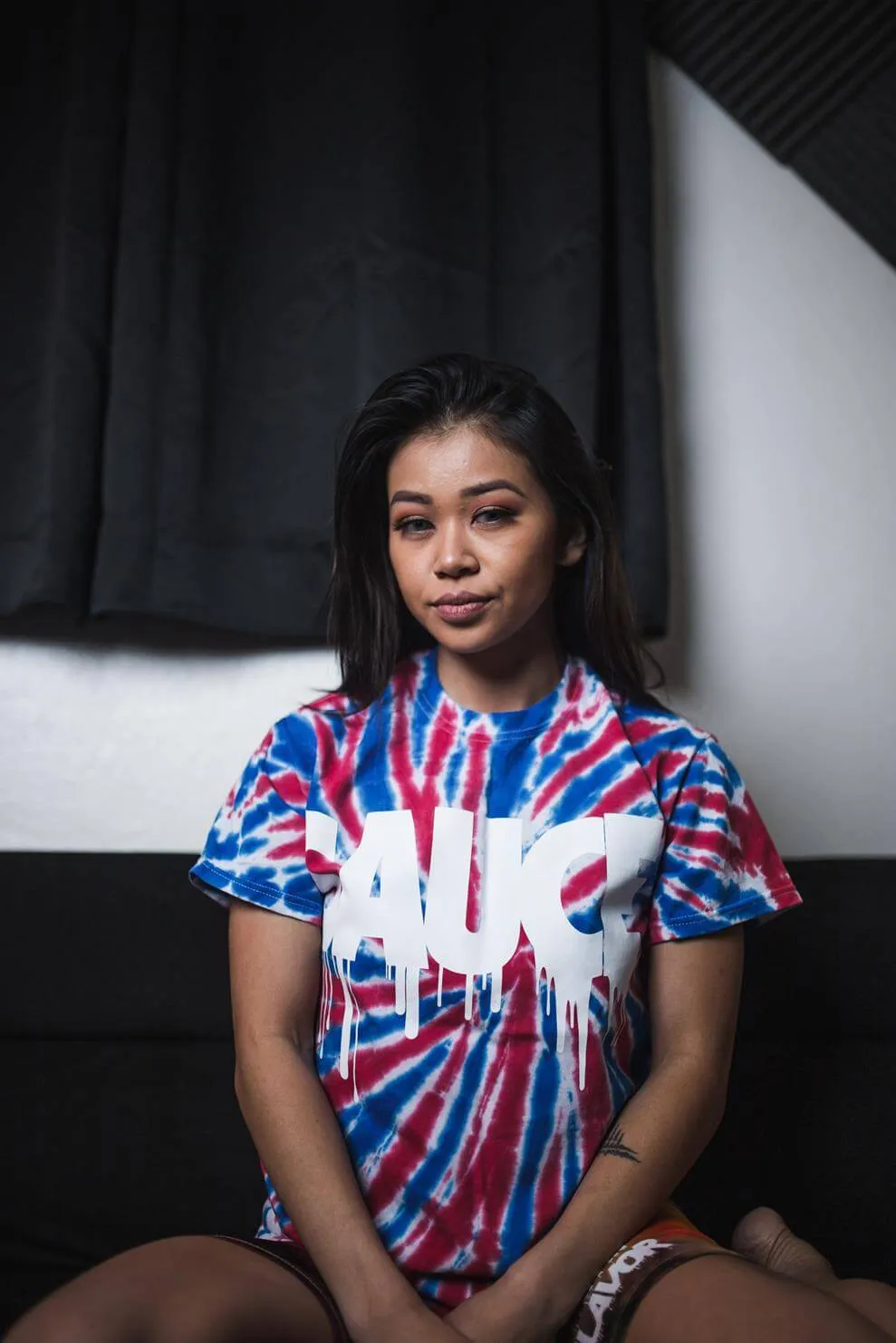 White Sauce | Red/Blue Burst Tee