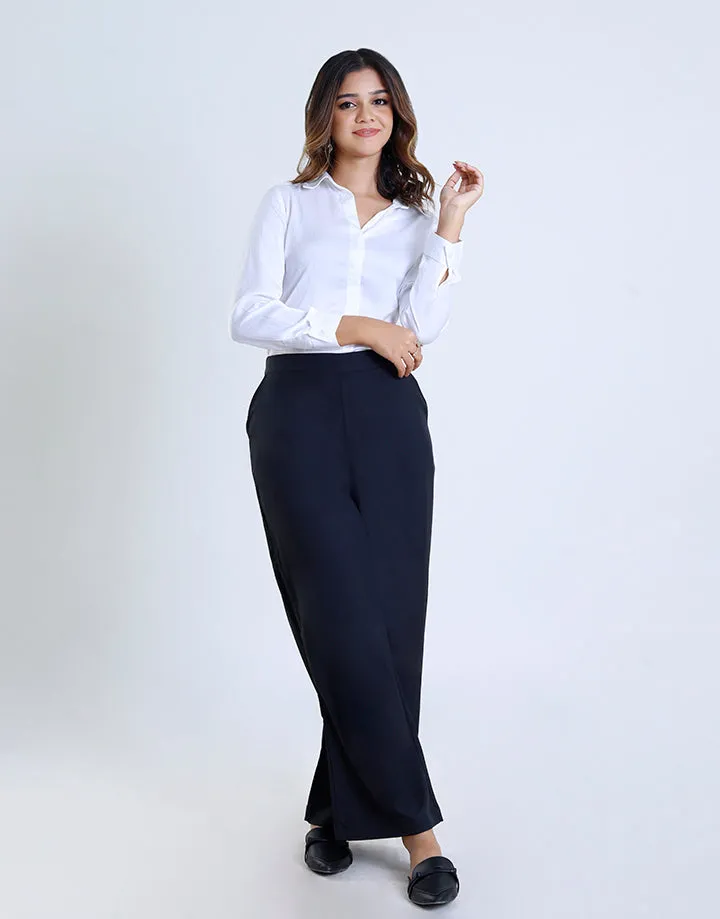 Wide Leg Office Pant with Side Pockets