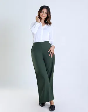 Wide Leg Office Pant with Side Pockets