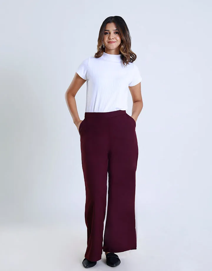 Wide Leg Office Pant with Side Pockets