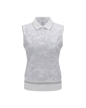 Women New Camouflage Sleeveless - White