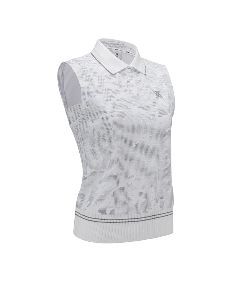 Women New Camouflage Sleeveless - White