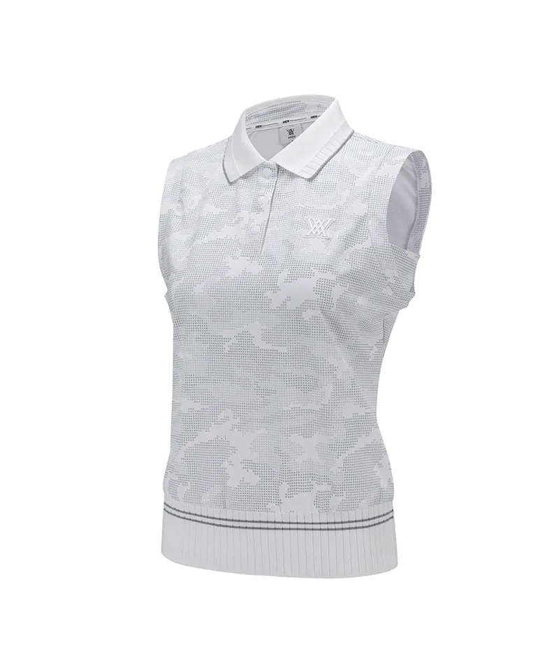 Women New Camouflage Sleeveless - White