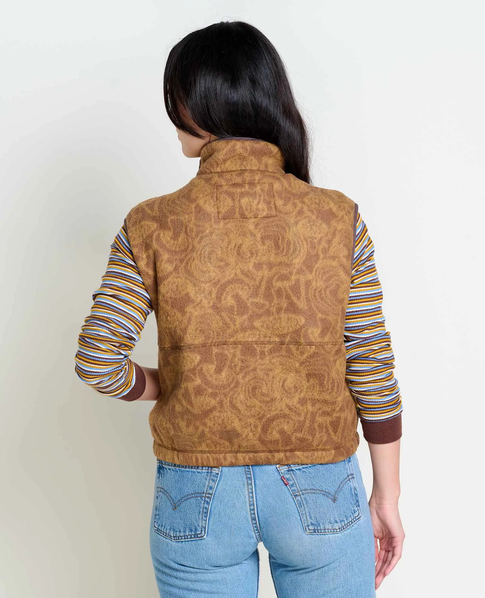 Women's Campo Fleece Vest - Chestnut Mushroom Print - T1261300