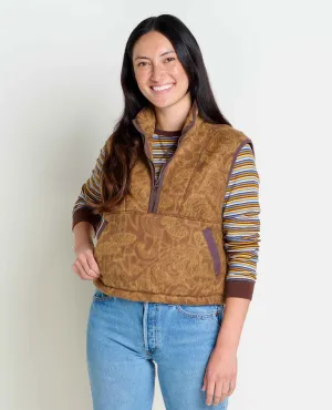 Women's Campo Fleece Vest - Chestnut Mushroom Print - T1261300