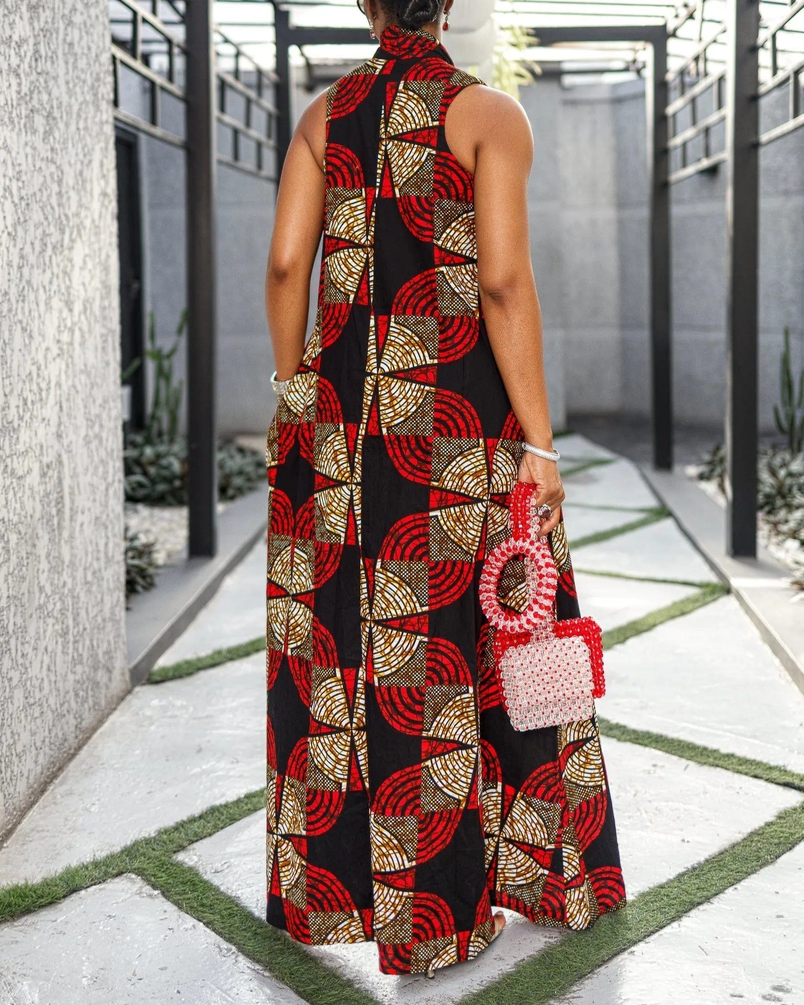 Women's Casual Print Sleeveless Maxi Dress