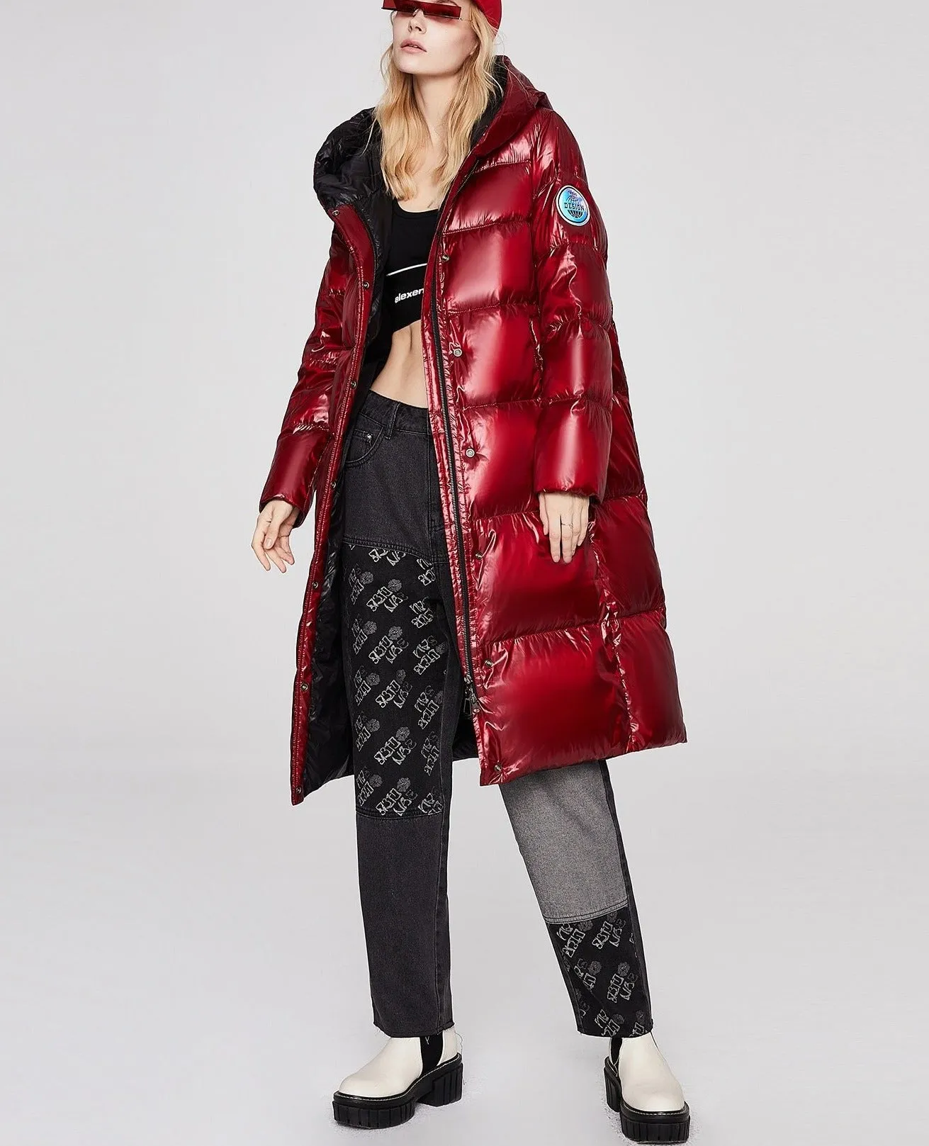 Women's down jacket  Long oversize