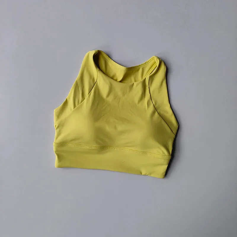Women's High-Impact Yoga Bra with Push-up Pad - Breathable Fitness Gym Sports Vest