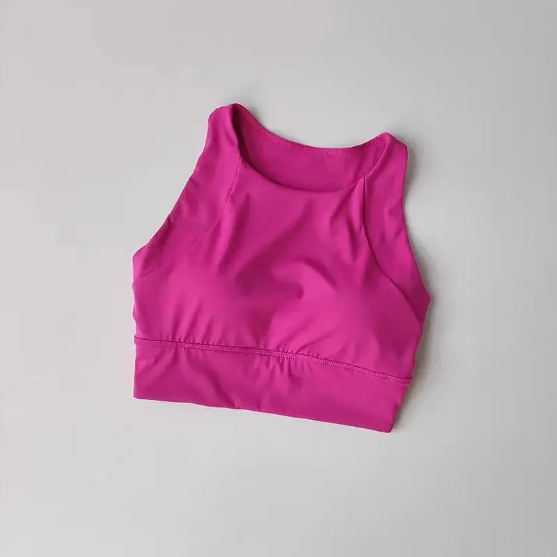Women's High-Impact Yoga Bra with Push-up Pad - Breathable Fitness Gym Sports Vest