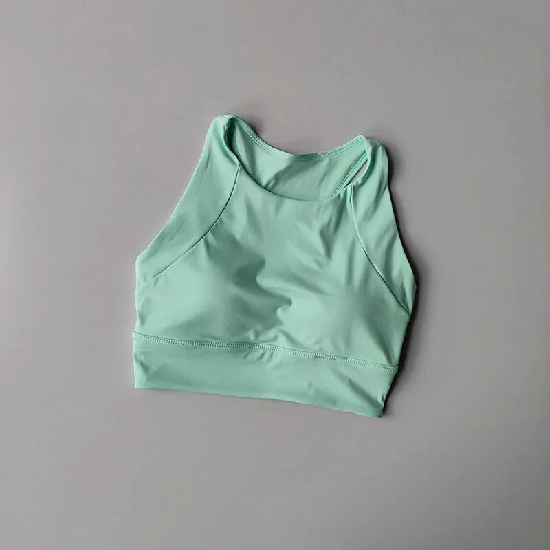 Women's High-Impact Yoga Bra with Push-up Pad - Breathable Fitness Gym Sports Vest